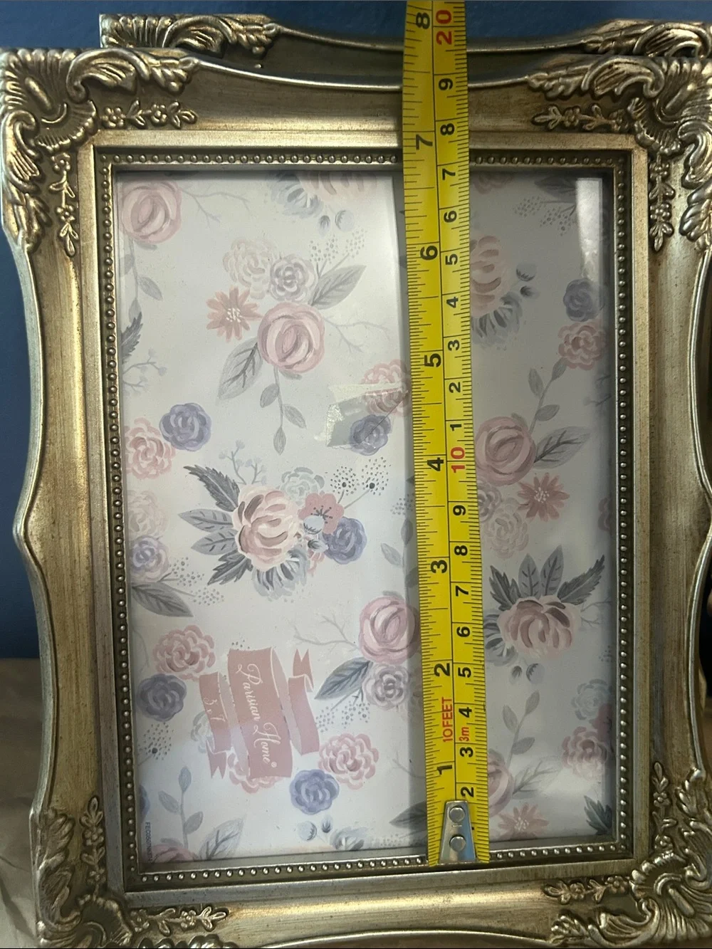 Set of 2 Parisian Home Picture Photo Frames 5 x 7”. Antique silver tablet top